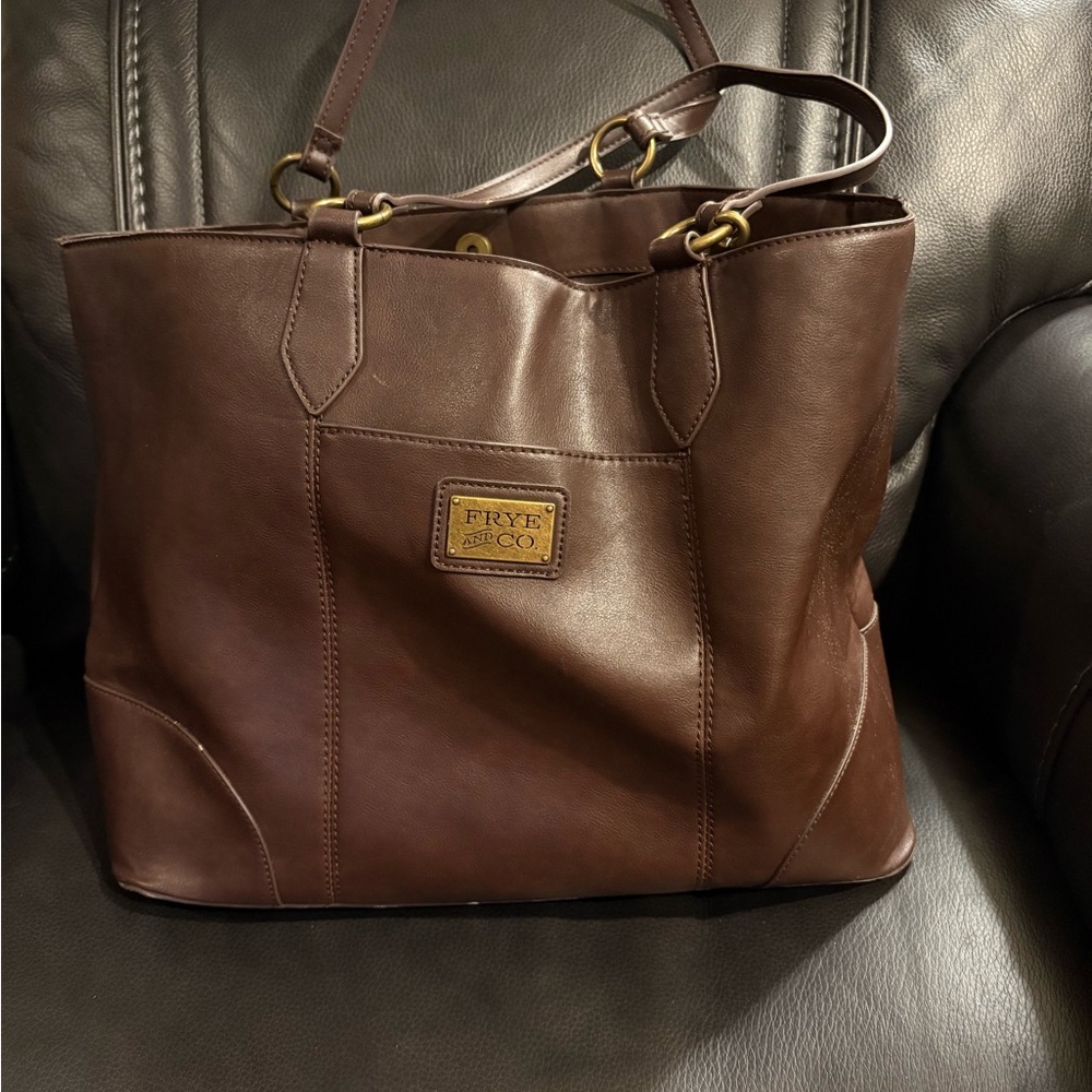 FRYE AND CO. Dark Brown Leather Tote